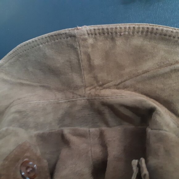 Vintage Aquascutum SZ S/M Rust Suede Men's Double Breasted Trench Coat - Picture 13 of 16